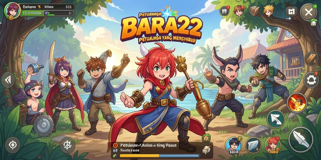 Tampilan gameplay BARA22 yang menarik dan dinamis.