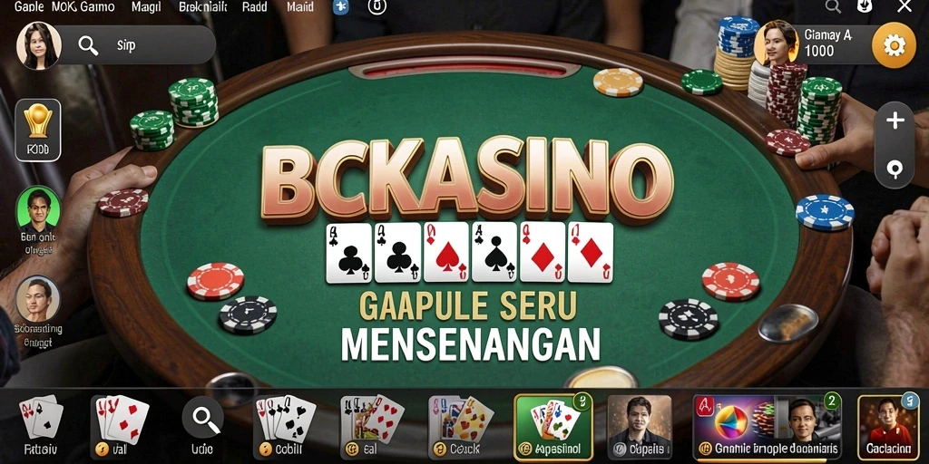 Gameplay seru dan menarik dalam BCKASINO Gaple.