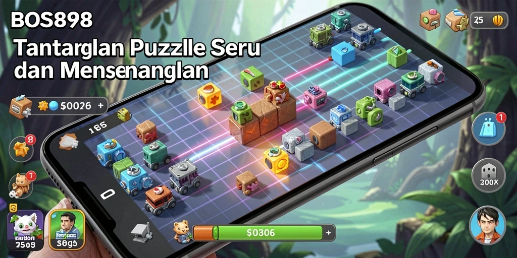 Tampilan gameplay BOS898 dengan berbagai teka-teki yang menantang.