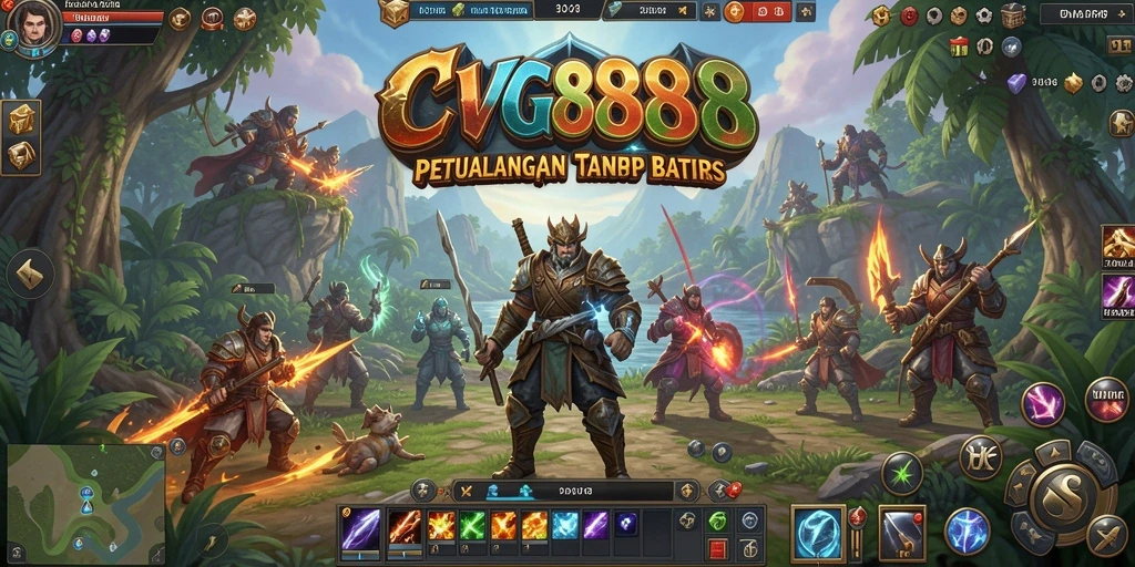 Screenshot utama CVG8888 menampilkan aksi seru dalam dunia MMORPG.