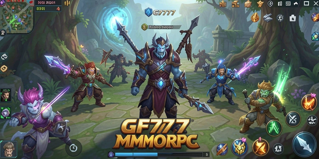 Tampilan gameplay menakjubkan dari GF777 dengan aksi petualangan MMORPG.