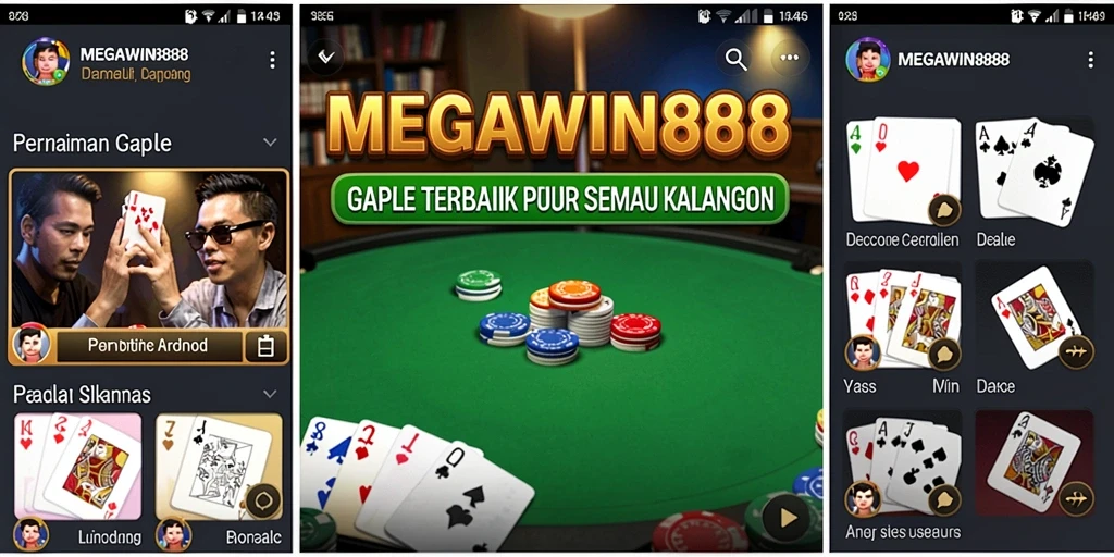 Gameplay seru Gaple dengan teman-teman di MEGAWIN888.