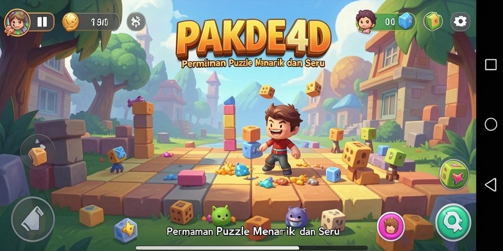 Tampilan gameplay PAKDE4D yang penuh warna dan menarik.