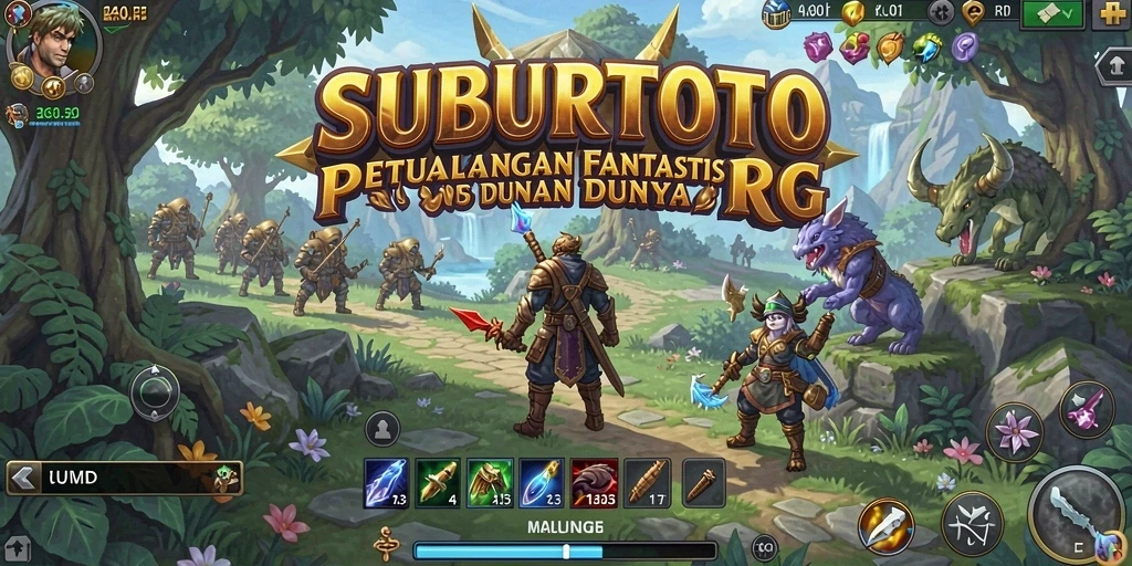 Tangkapan layar SUBURTOTO menunjukkan aksi seru dalam pertarungan RPG.