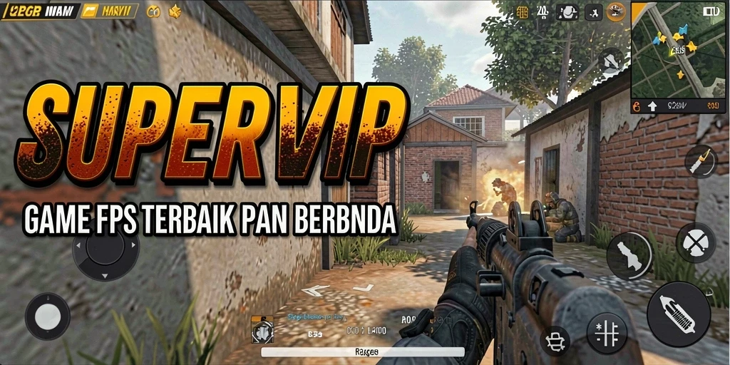 Screenshot gameplay SUPERVIP menampilkan pertempuran intens dan grafis menawan.
