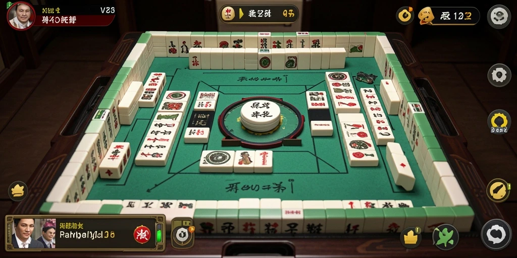 Screenshot utama V21 menampilkan gameplay Mahjong yang menarik.