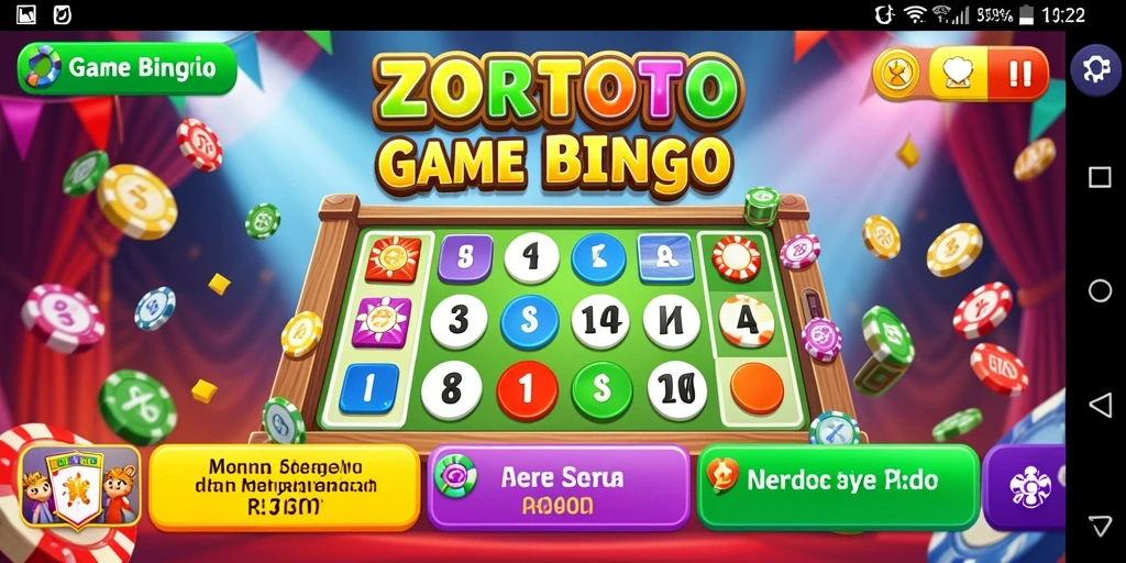 Tampilan gameplay ZORTOTO dengan suasana Bingo yang mengasyikkan.